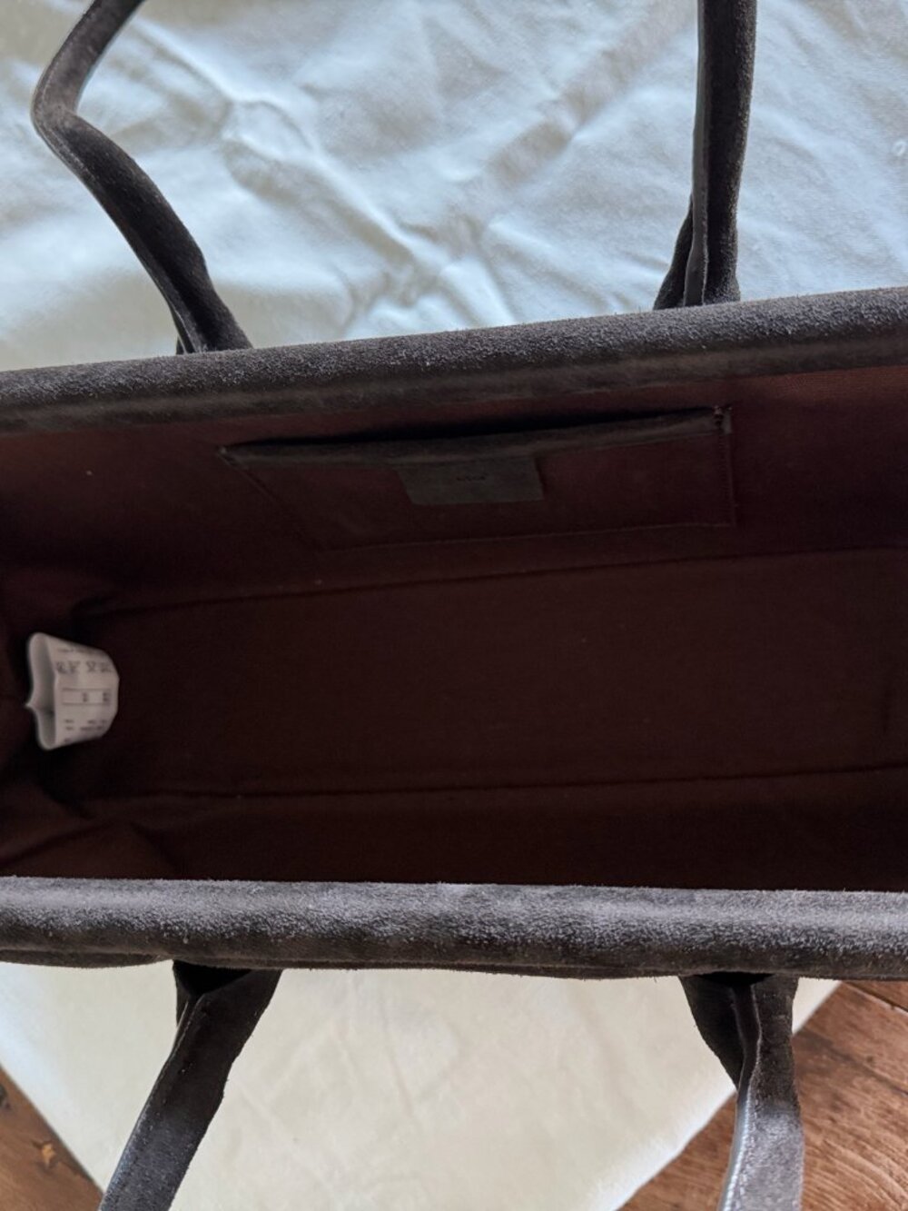 OSOI Boat Wide Suede Mocha Brown Shoulder Bag - Picture 6 of 9